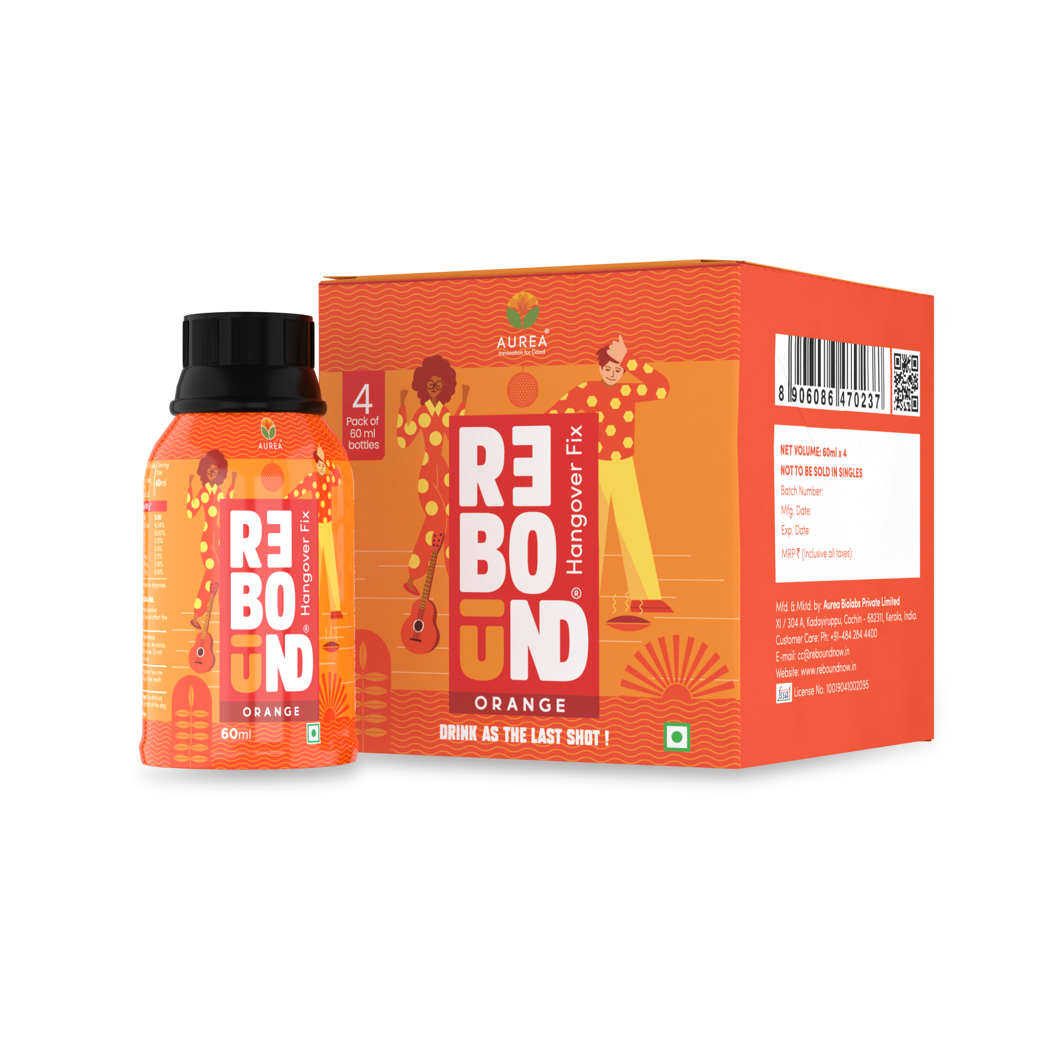 Rebound Orange Pack of 4