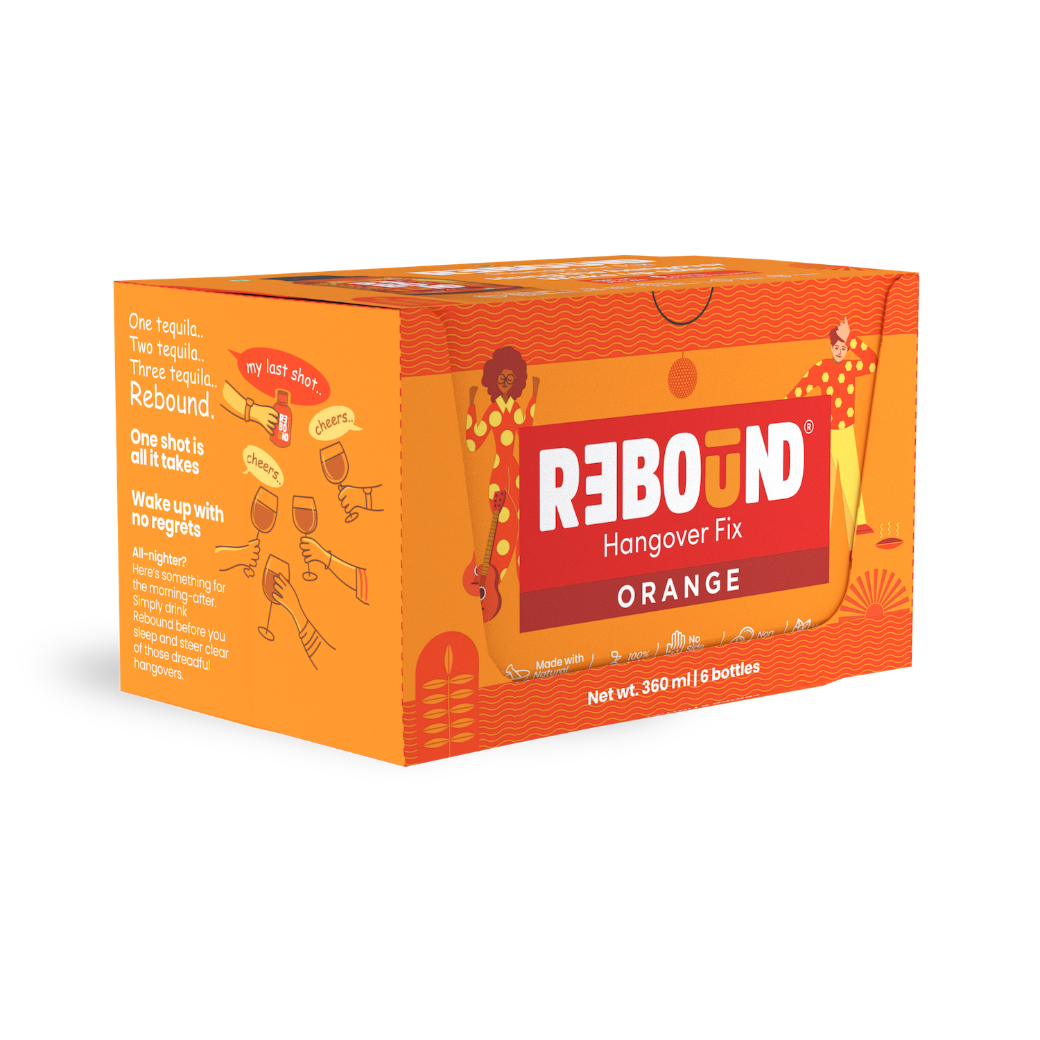 Rebound Orange Pack of 6