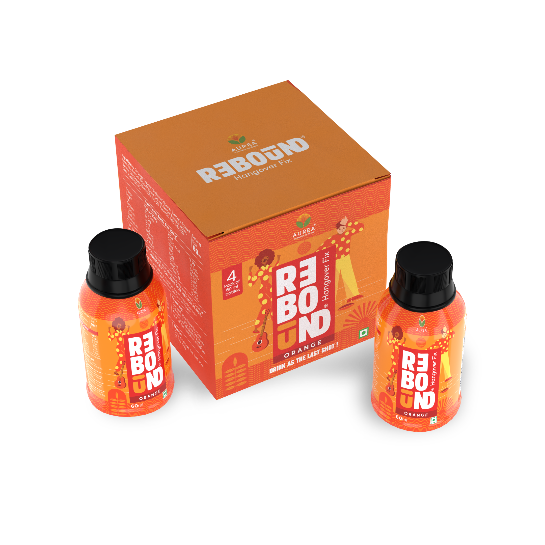 Rebound Orange Pack of 4