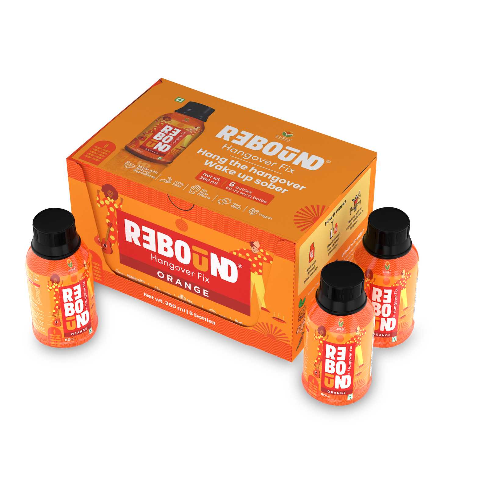 Rebound Orange Pack of 6