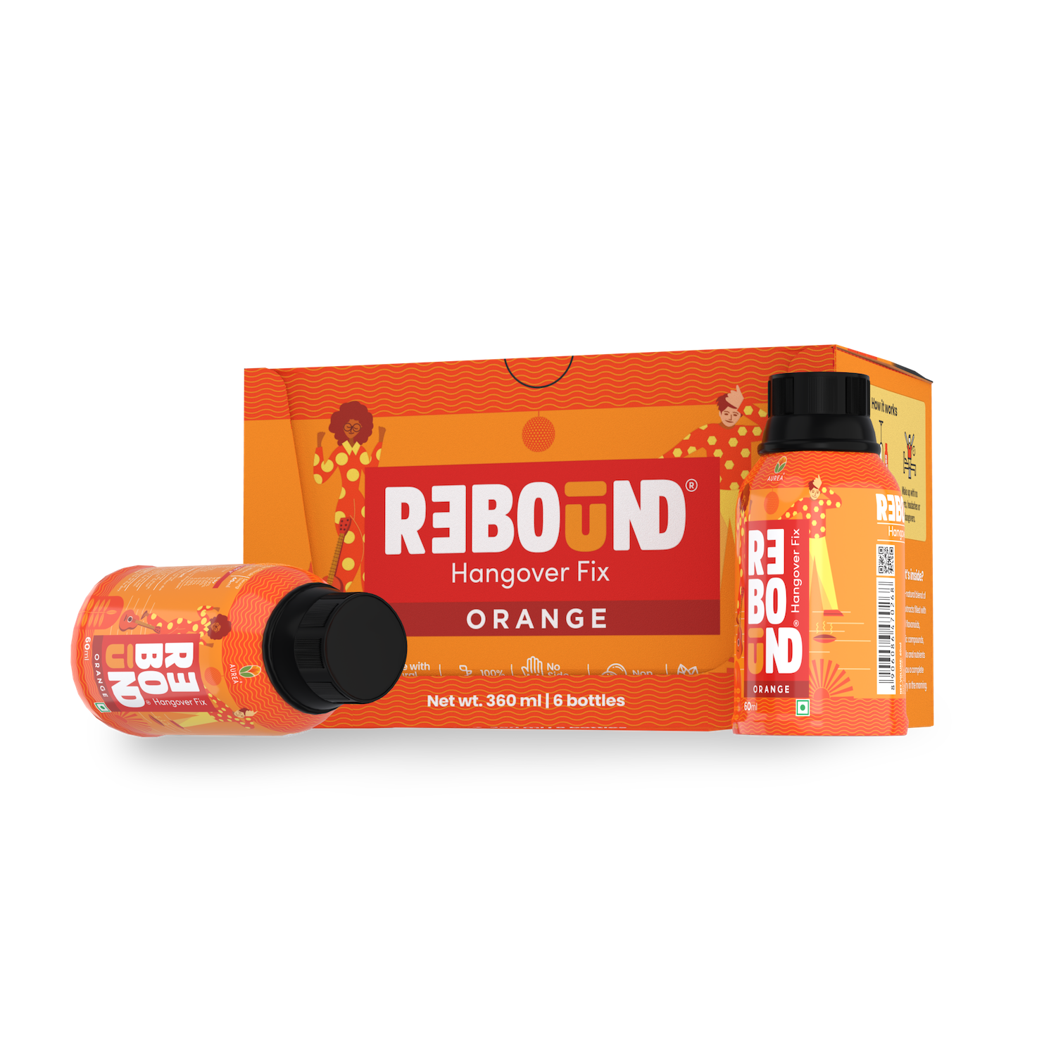 Rebound Orange Pack of 6