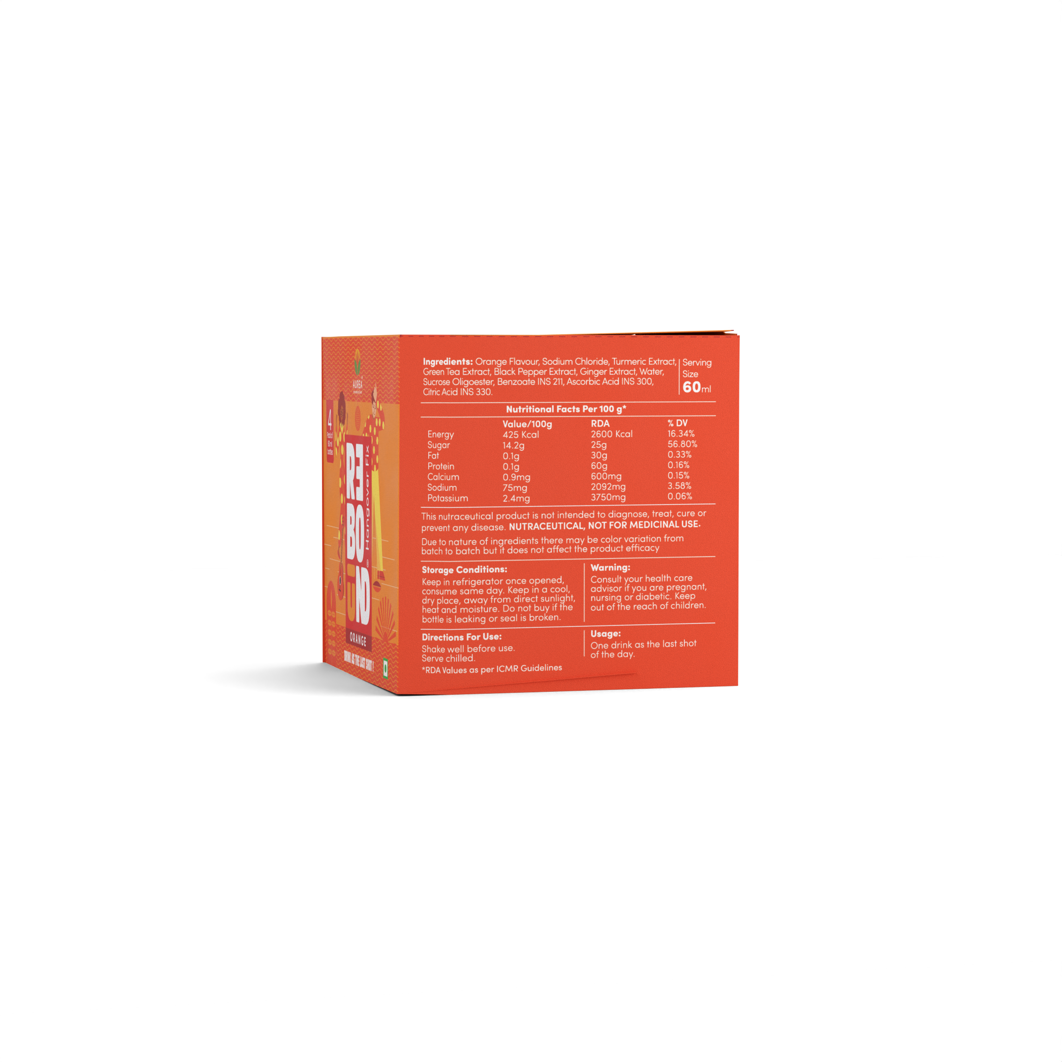 Rebound Orange Pack of 4