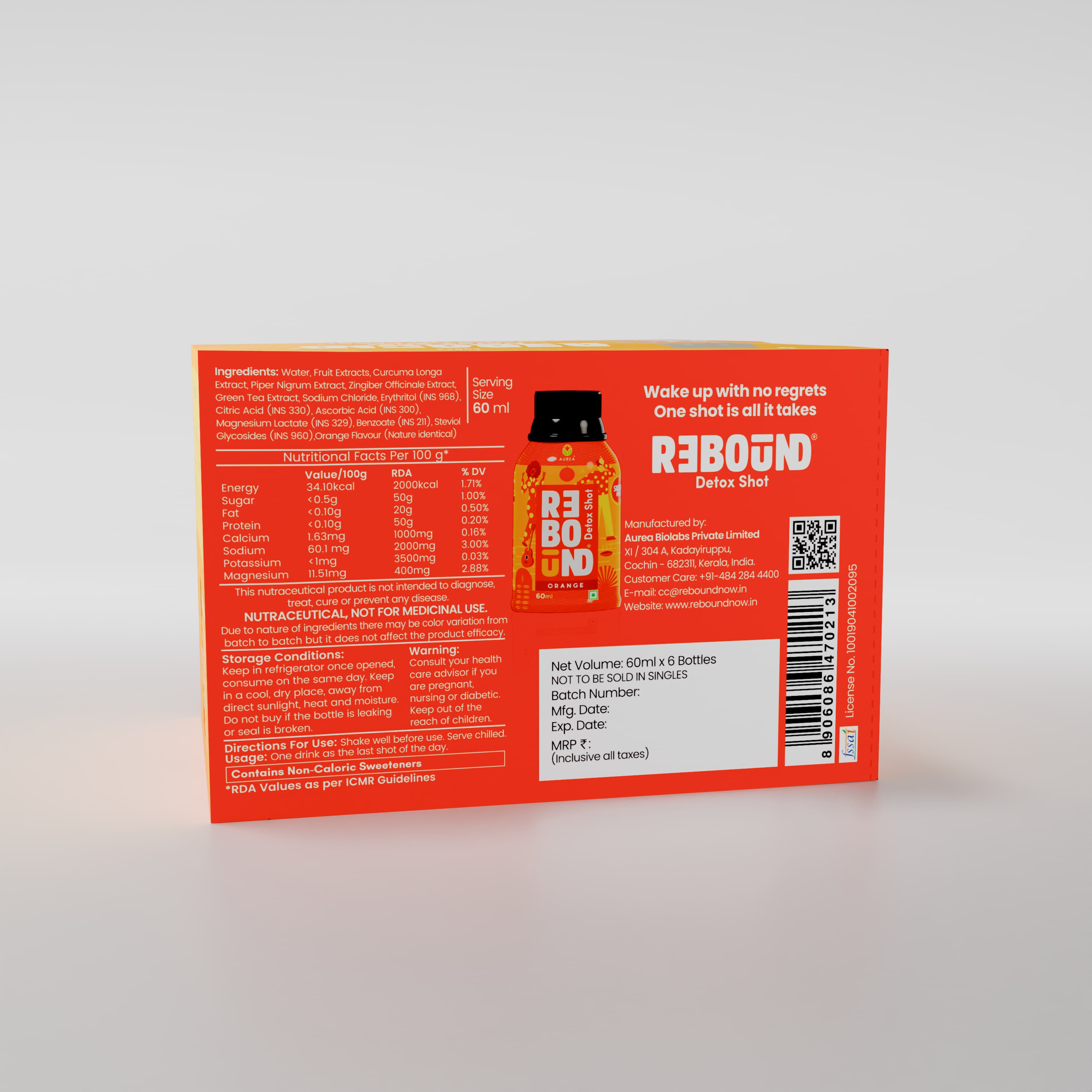 Rebound Orange Pack of 6