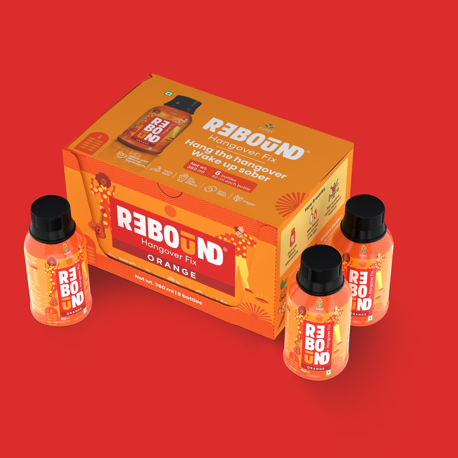 Rebound Orange Pack of 6